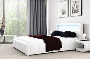 Manželská posteľ Fekri 120x200, biela eko koža