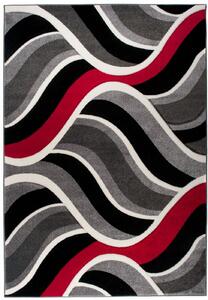 Moderné kusový koberec MATRA červeno-šedý 3481B