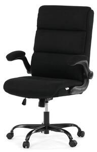 KA-K3104 BK, Komfortné kancelárske kreslo, čierna látka, čierny plast