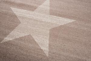 Moderné kusový koberec MAROKO - CENTER STAR tmavo béžový L916A