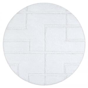 Kúpeľňový koberček SUPREME LINES línie, biely kruh