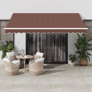 Maison Exclusive – Manuálna markíza, 4 x 3 m, hnedá, 100% polyester