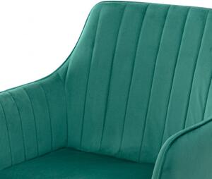 Jedálenská stolička ANDRE zamatová zelená ALL 847306