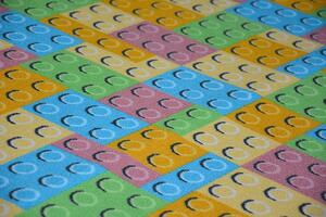 Dywany Lusczow Detský kusový koberec LEGO zelený