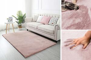 Kusový koberec RABBIT - ružový - imitácia králičie kožušiny