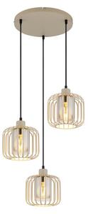 Závesné svietidlo 3x E27 piesková IP20 GLOBO lighting ALFRED 15758-3H
