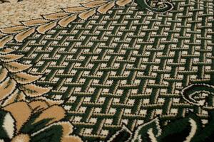 Kusový koberec ATLAS flora - tmavo béžový/zelený