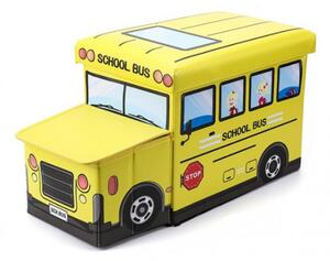 Detská taburetka žltá, školský autobus