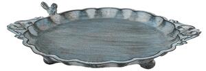 Modré plechové dekoračné krmítko pre vtáčiky House Blue - 37*29*5 cm - Clayre & Eef