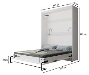 Praktická výklopná posteľ HAZEL 160 - biela