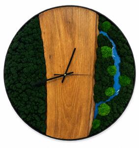 Machové hodiny epoxidová rieka Veľkosť rámu: 40cm