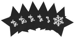 Tutumi - Vianočný obal na príbory hviezda - čierna - 6 ks