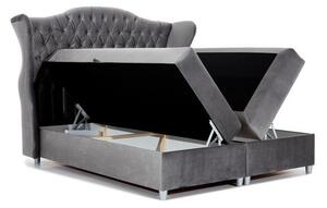 Luxusná boxspringová posteľ 160x200 RIANA - krémová + topper ZDARMA