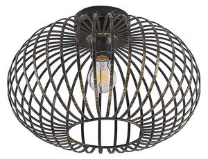 Stropné Lampa Lindby, Rosalea, stmievateľné, Čierna, Obývacia izba, Kov, Moderný
