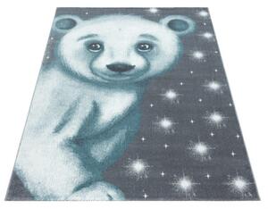Detský koberec Bambi medveď modrý