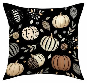 Obliečka na vankúš PUMPKIN NOIR 45x45 cm, čierny