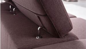 Rozkladacia sedačka FANNI - hnedá, ľavý roh