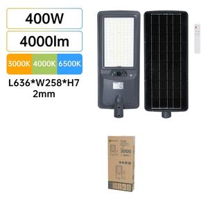 Aigostar - LED Solárna uličná lampa so snímačom LED/400W/3,2V 4800mAh + diaľkový ovládač