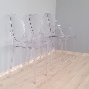 Dekorstudio Štýlová priesvitná stolička Luis Ghost