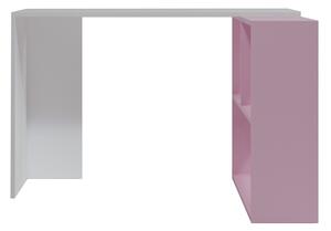 PC stolík Candice (Biela + Ružová). Vlastná spoľahlivá doprava až k Vám domov. 1072419