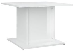 Konferenčný stolík lesklý biely 55,5x55,5x40 cm drevotrieska