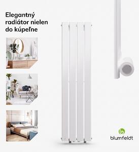 Blumfeldt kúpeľňový radiátor, dizajnový, plochý, vertikálny, teplovodný, 733 W