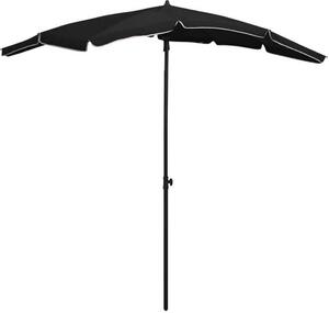 Maison Exclusive – slnečník so stĺpom 200 × 130 cm, čierny