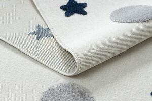 Detský koberec YOYO GD75 biely / sivý - hviezdičky