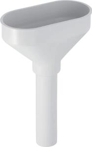 Geberit lievik oválny pre viacero pripojení d40 mm, bez okraja, biely, PP, 1 ks