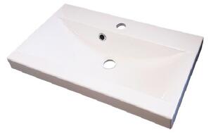 Kúpeľňová zostava s umývadlom WINNA - dub wotan / lesklá biela + sifón ZDARMA