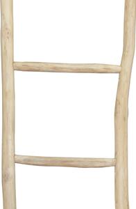 Vešiak na uteráky, rebrík s 5 priečkami, teakové drevo, 45x150 cm, prírodná