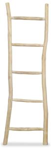 Vešiak na uteráky, rebrík s 5 priečkami, teakové drevo, 45x150 cm, prírodná