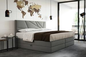 Čalúnená manželská posteľ 160x200 VEJNAR - sivá