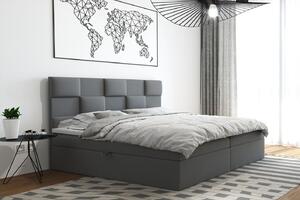 Čalúnená posteľ s úložným priestorom 160x200 SCOTTY - sivá