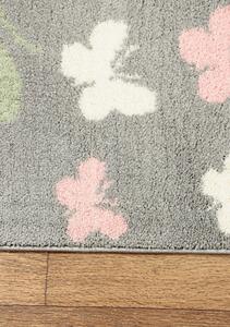 Detský koberec SLIM 8021 svetlosivý / viacfarebný
