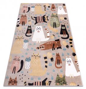 Dywany Łuszczów Detský kusový koberec Fun Kittens Cats beige - 120x170 cm