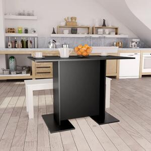 Jedálenský stôl čierny 110x60x75 cm drevotrieska