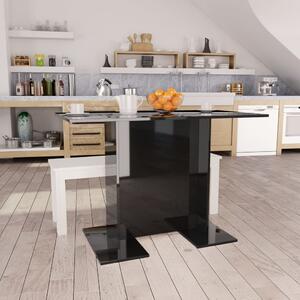 Jedálenský stôl lesklý čierny 110x60x75 cm drevotrieska