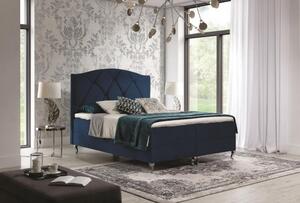 Kontinentálna posteľ 160x200 BENITA - modrá + topper ZDARMA