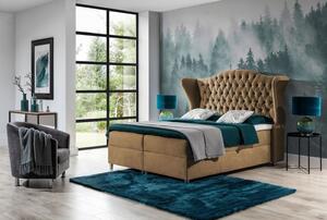 Luxusná boxspringová posteľ 140x200 RIANA - béžová + topper ZDARMA