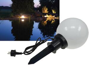 Záhradné guľové svetlo CT-GL20cm IP44, 230V, 1,5m kábel, zásuvka E27