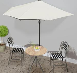 Maison Exclusive – Balkónový slnečník s hliníkovou tyčou v pieskovej farbe, 300 x 155 cm, polkruhový