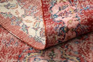Ručne tkaný vlnený koberec Vintage 10251 ornament / kvety, červený
