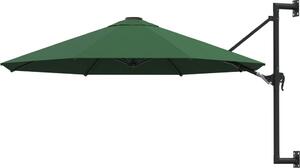 Maison Exclusive - Slnečník na montáž na stenu s kovovým stožiarom 300 cm zelený