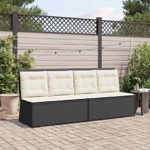 Maison Exclusive - Záhradná lavička Čierna Poly-rattan