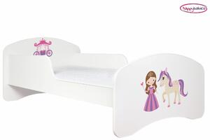 Detská posteľ bez šuplíku 180x90cm PRINCEZNA A KONÍK + matrace ZADARMO!