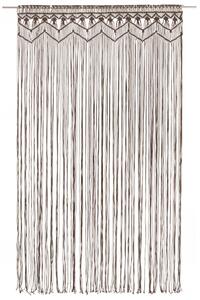 Záclona macrame sivohnedá 140x240 cm bavlna
