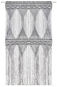 Záclona macrame antracitová 140x240 cm bavlna