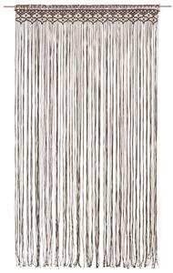 Záclona macrame sivo-hnedá 140x240 cm bavlna