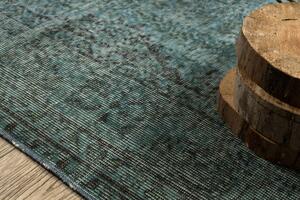 Ručne tkaný vlnený koberec Vintage 10494 rám / ornament, zelený